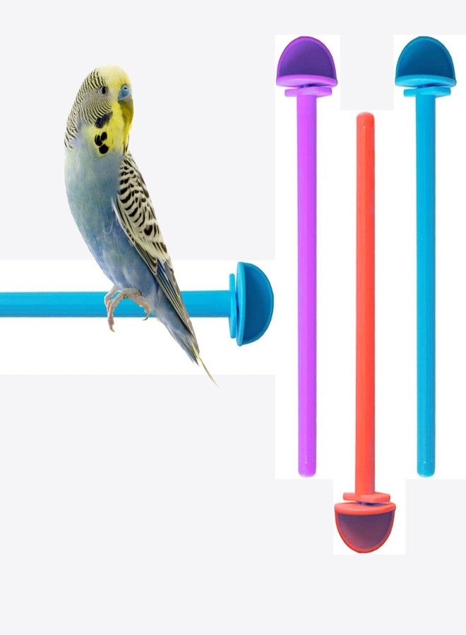 VAYINATO® Plastic Birds Cage Standing Perches (Colors May Vary) (Pack of 3) by Petzlifeworld - Image 1